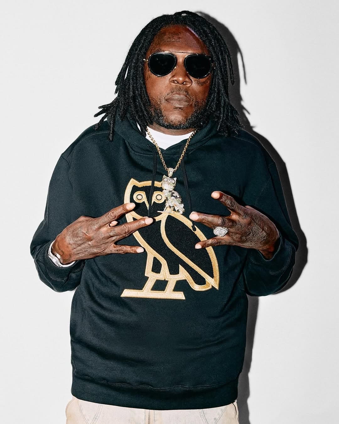 Vybz Kartel in the OVO Jamaica hoodie, the cover of the Instagram post